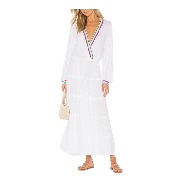 Pitusa Henrietta Dress Petite Size XS/Small White Maxi Beach Resortwear Cotton - Picture 1 of 10